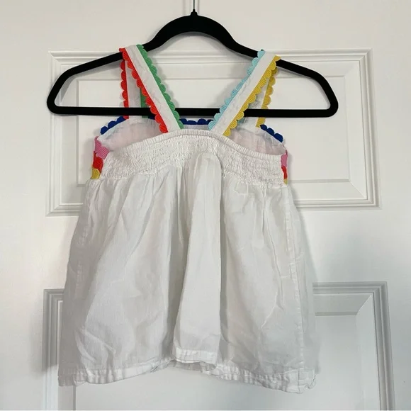 Mini Boden Rainbow Striped Cotton Camisole Tank Top - Picture 2 of 7